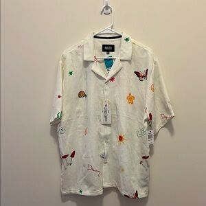 Malibu White Printed Men's Shirt